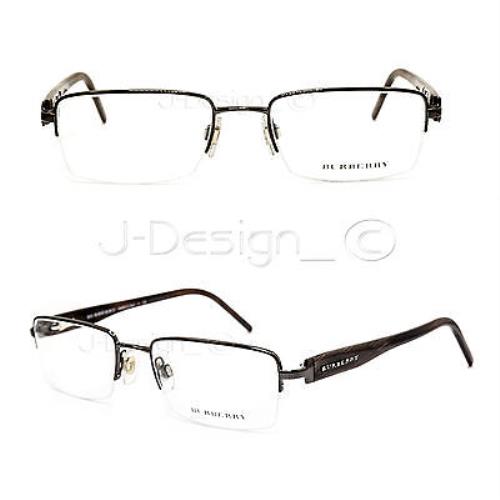 Burberry B 1067 1031 Half-rimless Eyeglasses Made in Italy
