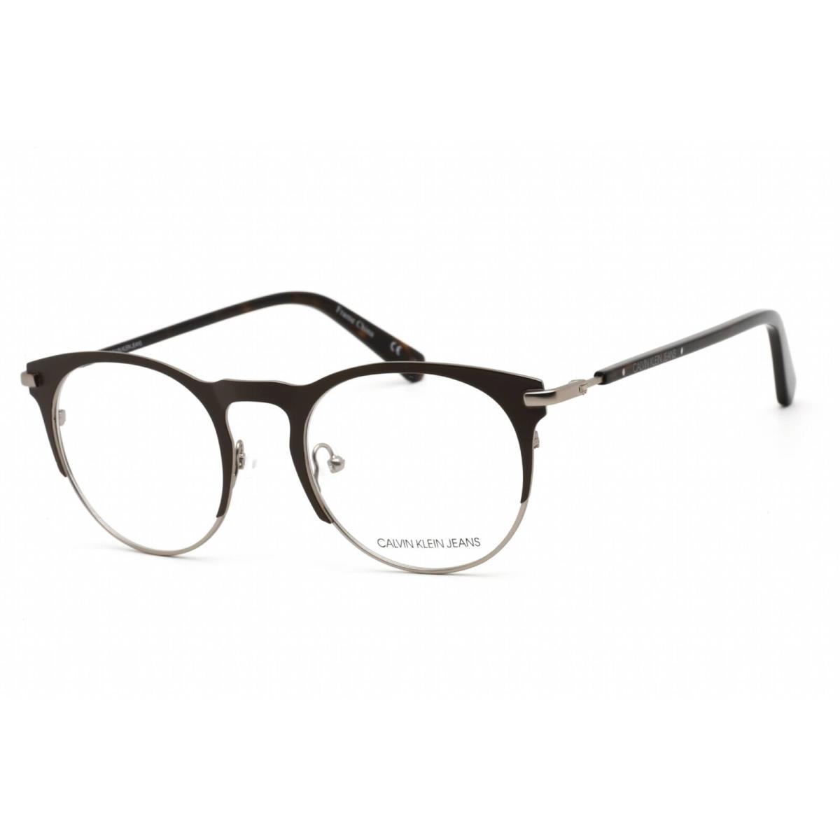 Calvin Klein Jeans Unisex Eyeglasses Matte Dark Brown Metal/plastic CKJ19313 201 - Frame: Matte Dark Brown, Lens: Clear