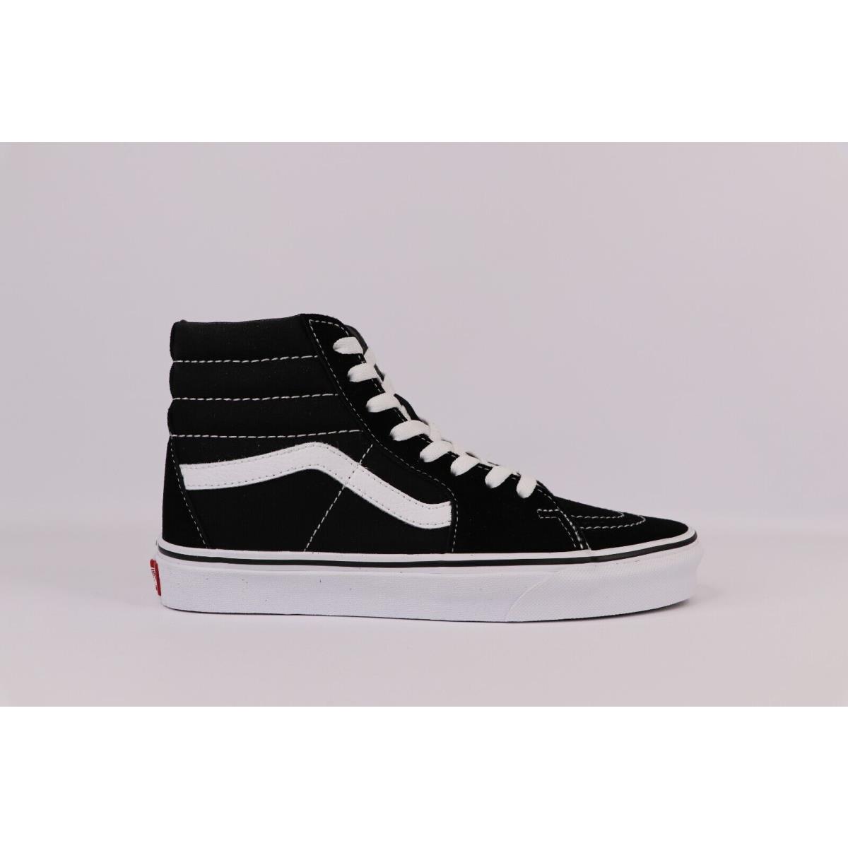Vans SK8 HI Men/women Black Canvas High Top Skateboard Shoes Black/Black/White