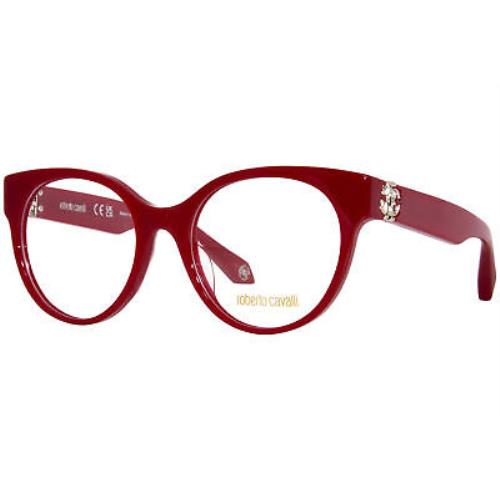 Roberto Cavalli VRC027 09EZ Eyeglasses Full Red Full Rim Oval Shape 52mm
