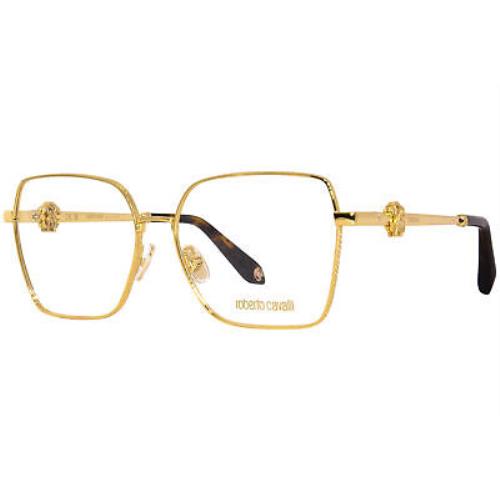 Roberto Cavalli VRC029 0400 Eyeglasses Yellow Gold Full Rim Square Shape 57mm