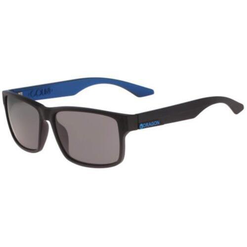 Dragon DR 512S LL 008 Matte Black Count Sunglasses with Smoke Luma Lenses - Matte Black Blue With Lumalens Smoke , Black Frame, Grey Lens