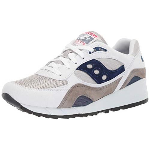 Saucony Unisex-adult Shadow 6000 Sneaker White/Grey/Navy
