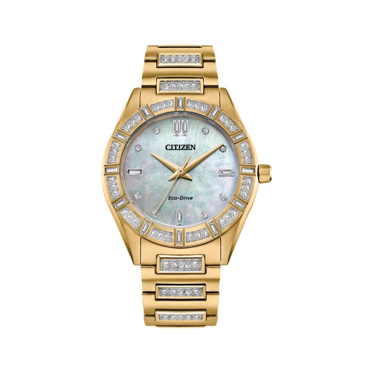 Citizen EM1022-51D Eco-drive 34MM Women`s Gold-tone Stainless Steel Watch