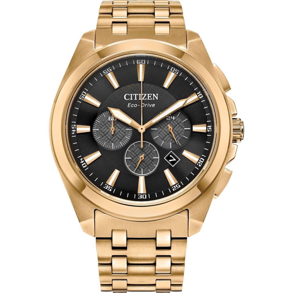 Citizen CA4512-50E Eco-drive Men`s Chronograph Gold-tone Stainless Steel Watch