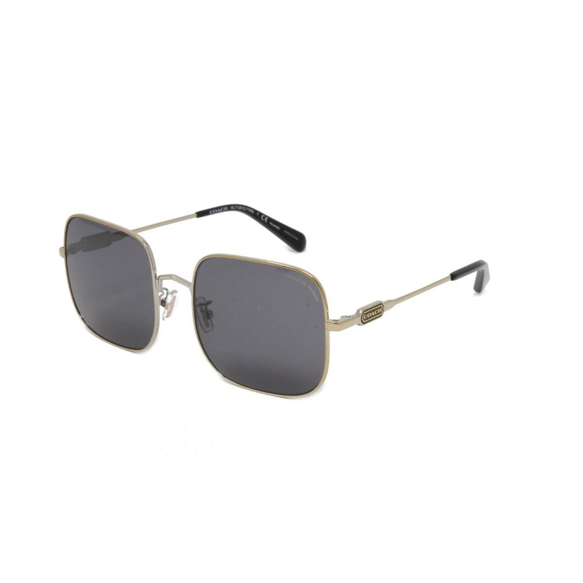 Coach Sunglasses Women`s HC7120 934681 Light Gold Polarized Lens 55mm