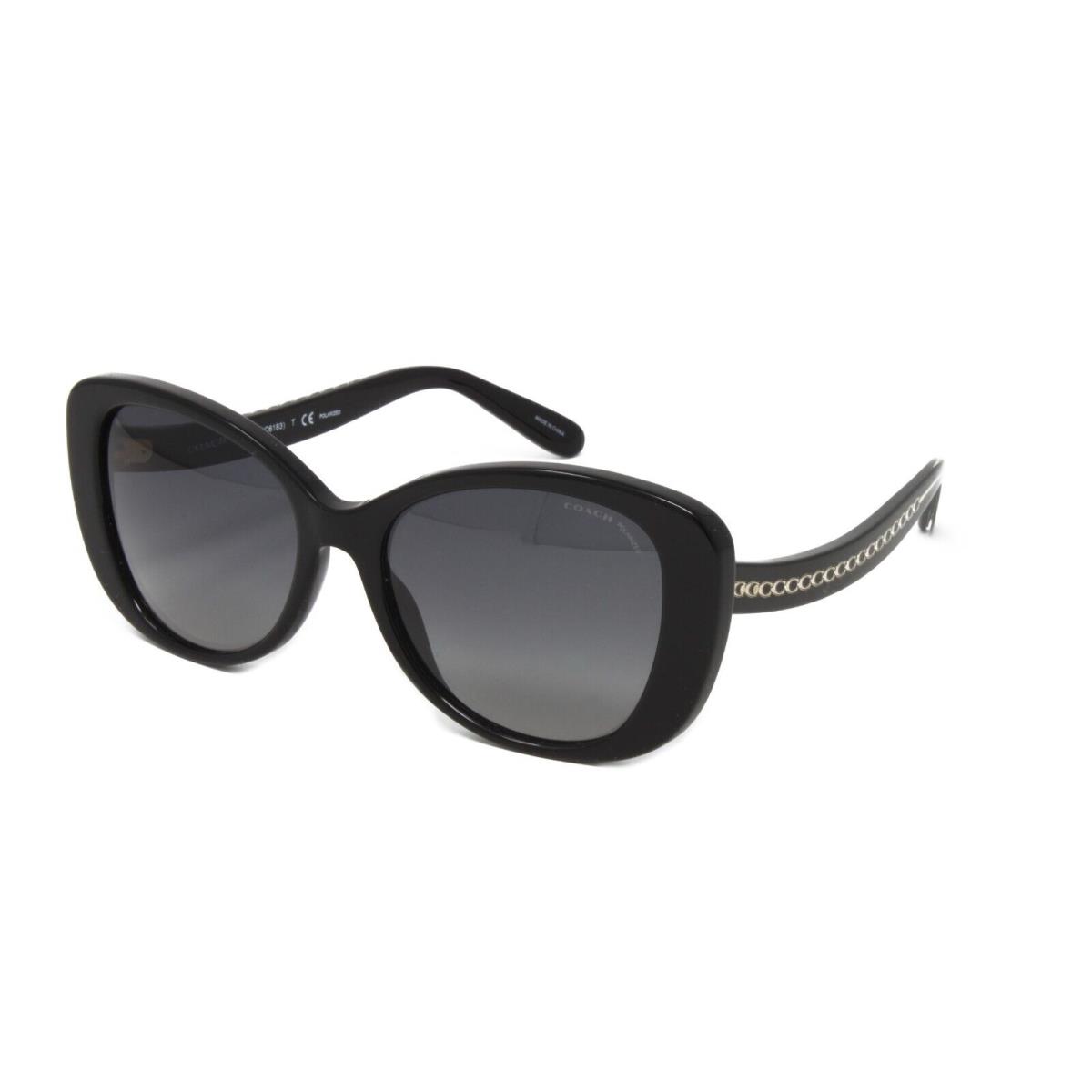 Coach Sunglasses Women`s HC8322 5002T3 Black Polarized Grey Lens 54mm