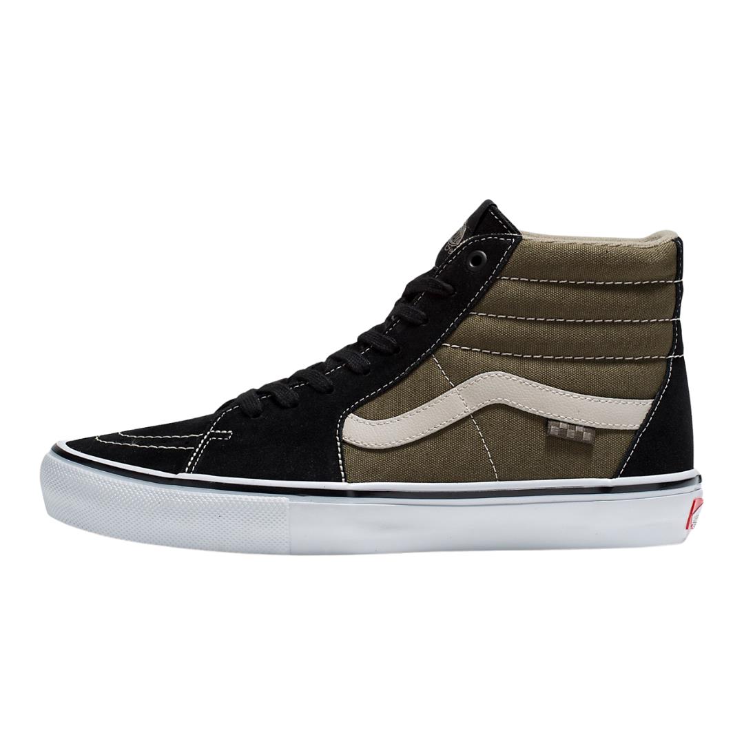 Size 9.5 Vans Skate Sk8-Hi Olive / Black Skate Shoes