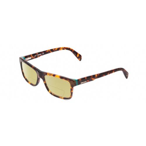 Diesel DL5071 Unisex Polarized Bifocal Sunglasses in Tortoise Havana Brown 55 mm Yellow