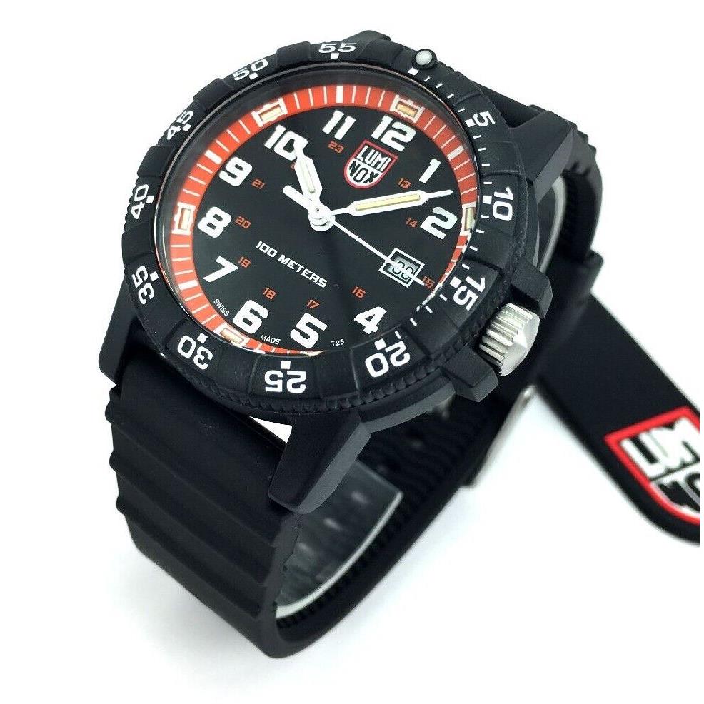 Men`s Luminox Leatherback Sea Turtle Black 44mm Watch XS.0329.1