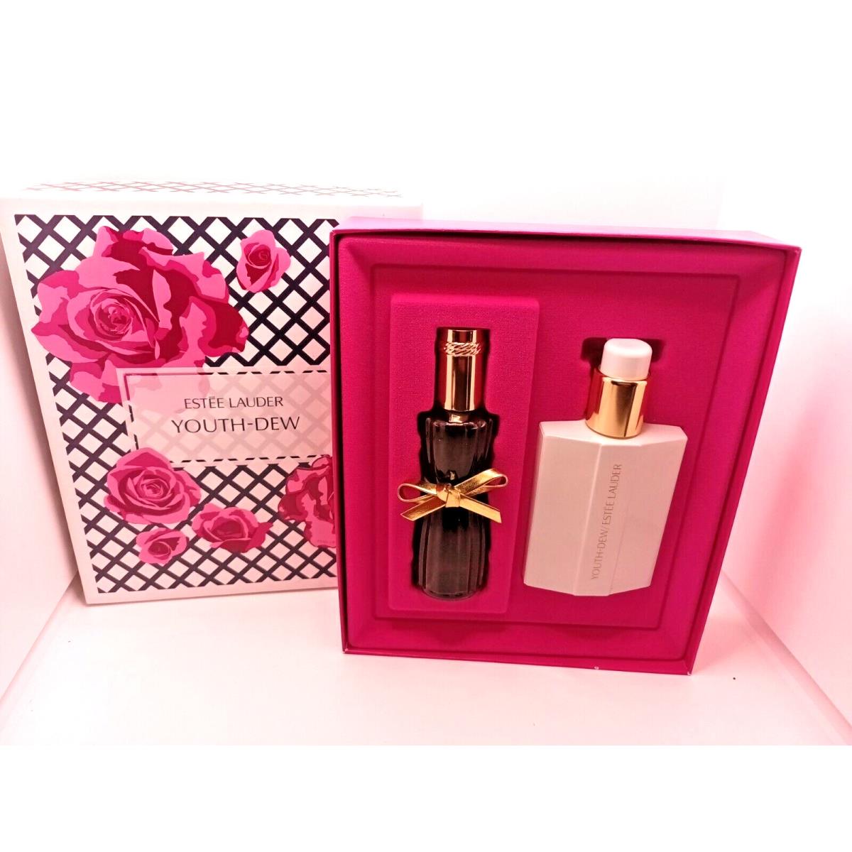 Estee Lauder Youth Dew 2 Pc. Gift Set Perfume 2.25 Body Lotion 3.12 Fl. oz