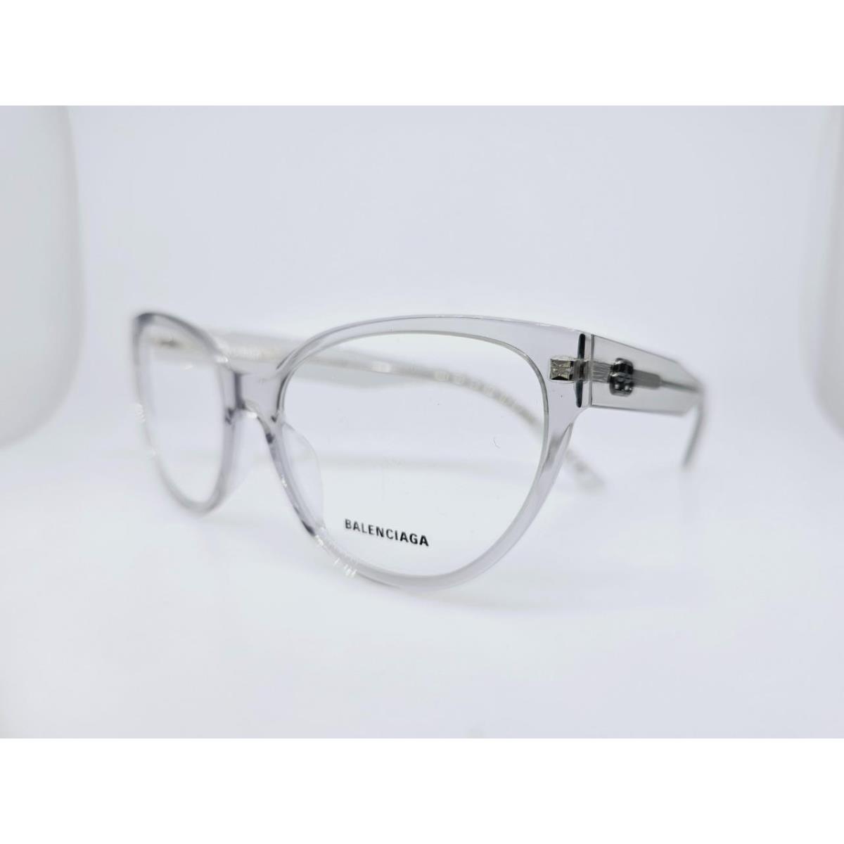 Balenciaga 0064O 005 54MM Transparent Grey Frame with Clear Demo LE