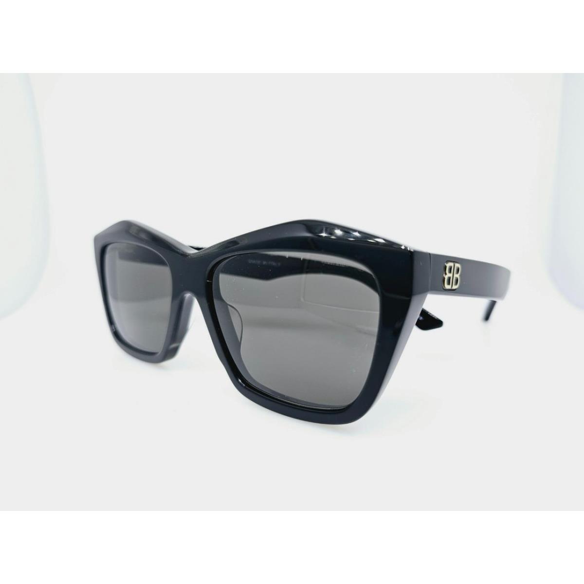 Balenciaga Sunglasses 0216S 001 57MM Black Frame with Dark Grey Lenses