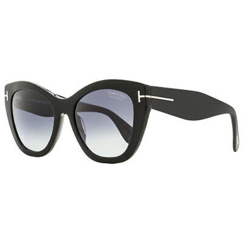 Tom Ford Butterfly Sunglasses TF940 Cara 01D Black 56mm FT0940 - Frame: Black, Lens: Gray Gradient Polarized