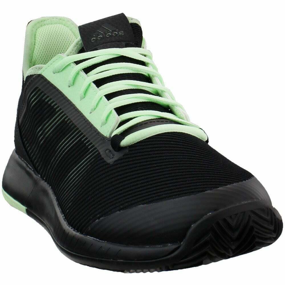 Adidas Defiant Bounce 2 Tennis Shoes Women`s Size 6 Black/mint - Black mint green