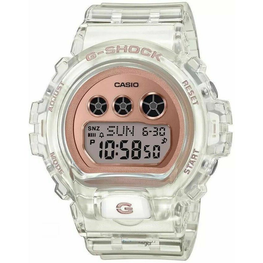 Casio G-shock Women`s Pink Gold Mid Size Transparent Watch GMD-S6900SR-7