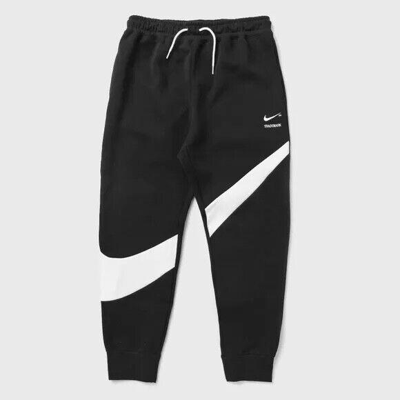 Nike Big Swoosh Tech Fleece Jogger Pants DH1023-010 Black/white Men`s Medium M