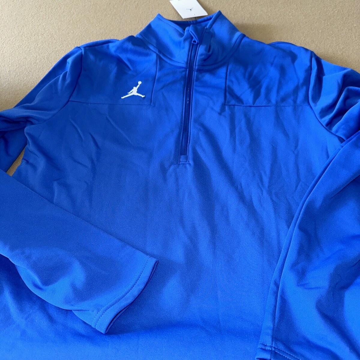 Nike Jordan Sri Fit Team Coaches Half Zip Football L/s Men`s Medium Blue CV8311