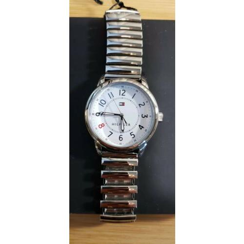 Tommy Hilfiger 1781683 Watch with 36mm White Face Vintage Stretchable Breclet