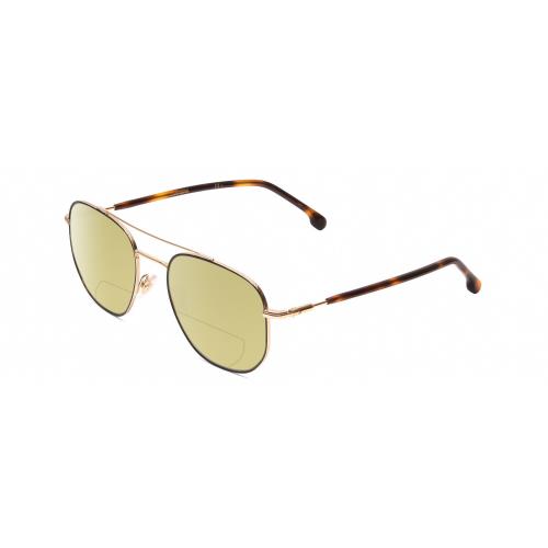 Carrera 236/S Unisex Hexagonal Polarized Bifocal Sunglasses Havana Tortoise 54mm Yellow