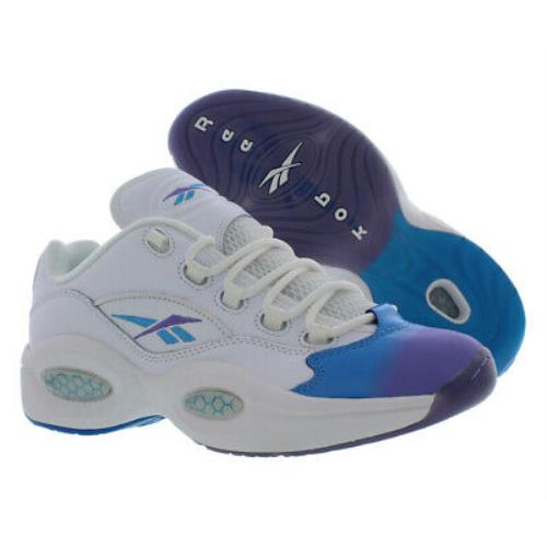 Reebok Question Low Mens Shoes Size 8.5 Color: White/blue/purple