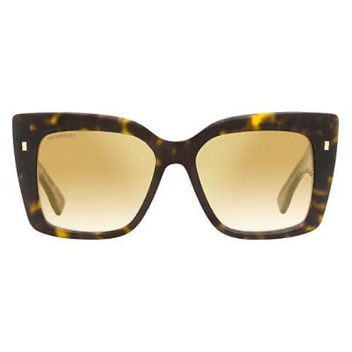 DSquared2 sunglasses  - Frame: Havana, Lens: Brown Gradient/Gold Flash