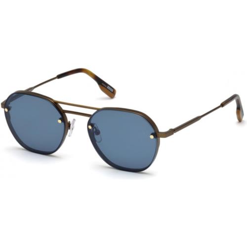 Ermenegildo Zegna EZ 0105 37X Sunglasses Copper / Blue Round