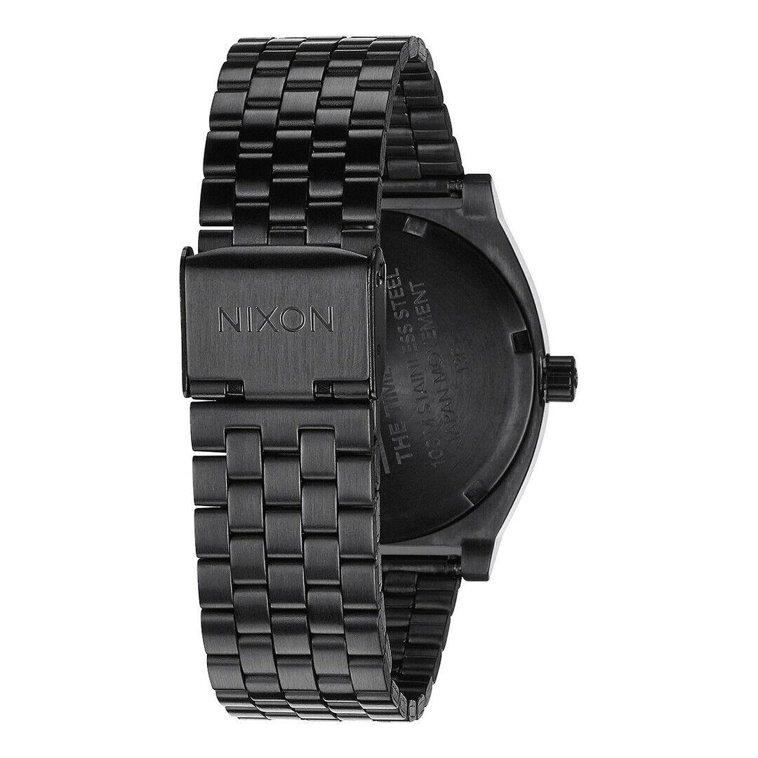 Nixon A045-001-00 Time Teller All Black Men`s Luxury Steel Analog Watch