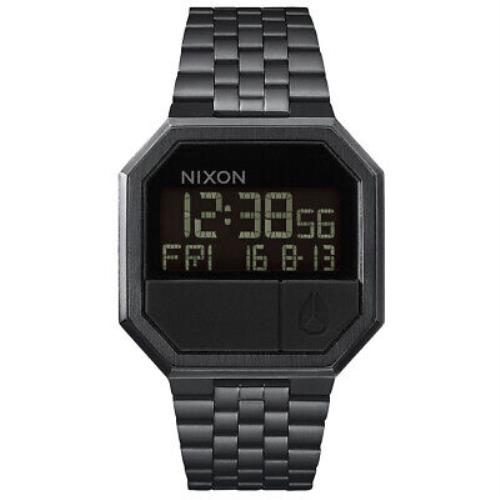 Nixon A158-632-00 Re-run All Black Luxury Sports Steel Digital Watch
