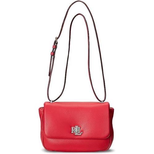 Lauren Ralph Lauren Nappa Leather Medium Sophee Bag Red