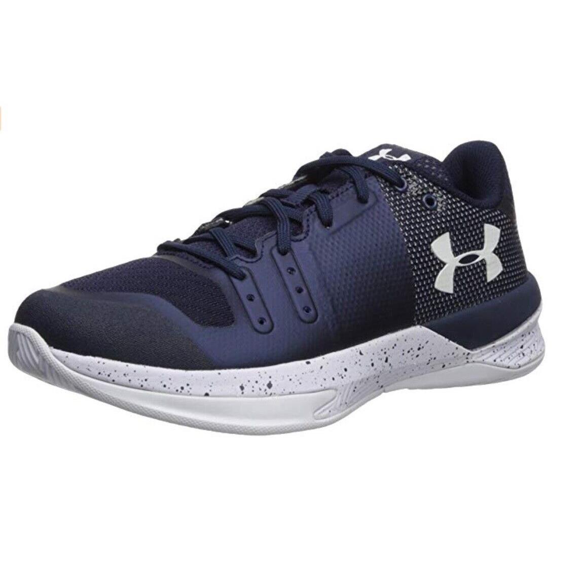 Under Armour Women`s Block City Volleyball Shoe Midnight Navy 410 /white 6