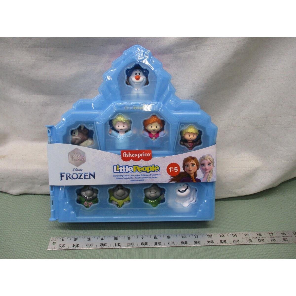 Frozen Little People Carry Along Castle Case Toy Troll Olaf Elsa Anna