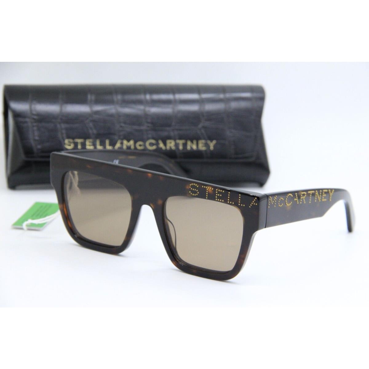 Stella Mccartney SC40032I 52E Black Brown Sunglasses W/case 51-19