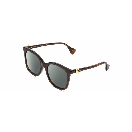 Gucci GG1071S Womens Cateye Polarized Sunglasses Tortoise Havana Brown Gold 55mm Smoke Grey Polar