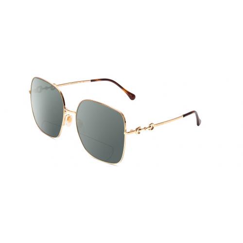 Gucci GG0879S Women`s Polarized Bifocal Sunglasses in Gold/tortoise Havana 61mm