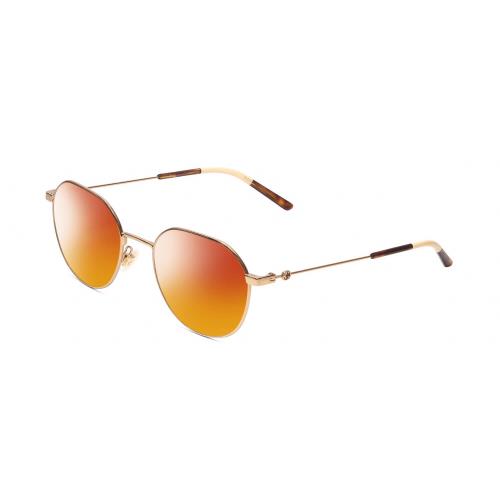 Gucci GG0684O Womens Round Polarized Sunglasses Gold Tortoise Havana Ivory 51 mm