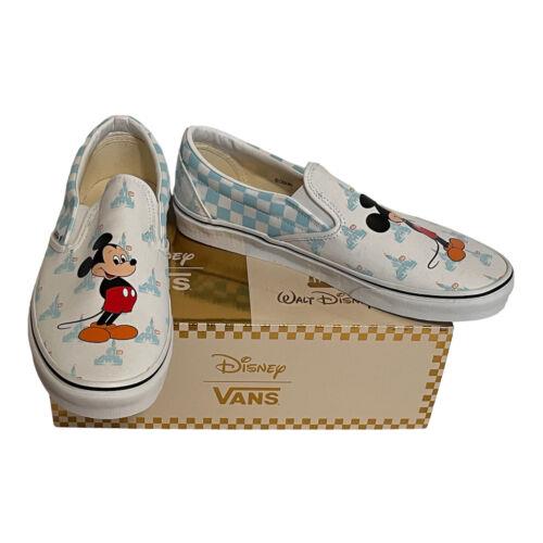 Sz 12 Disney World Vans 50th Anniversary Classic Slip On Mickey Mouse Shoes