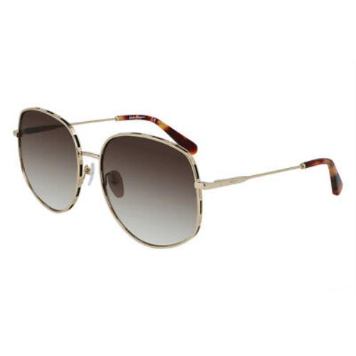 Salvatore Ferragamo SF277S-735-6117 Gold / Red Tortoise Sunglasses