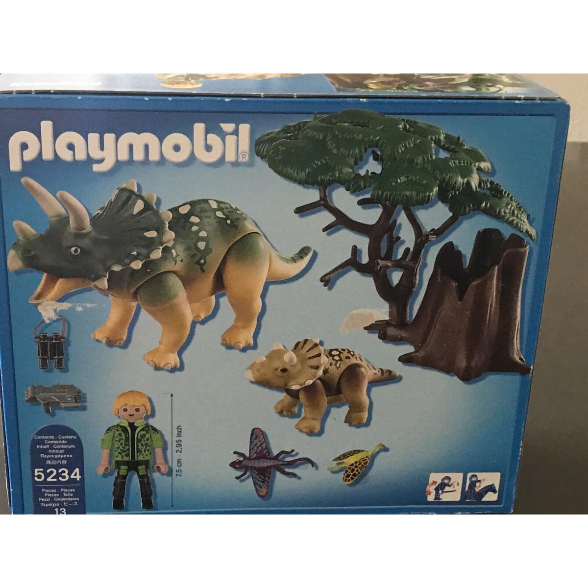 Playmobil Dinos Green Triceratops Dinosaur Jurassic Set 5234
