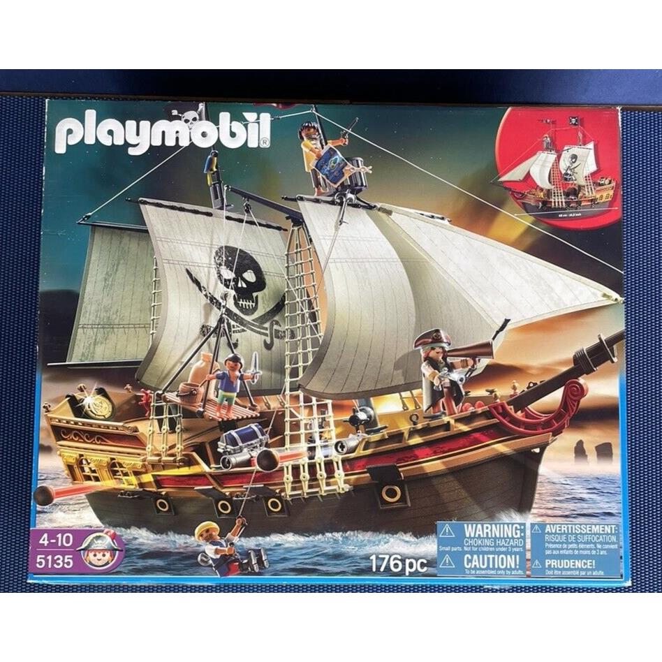 Playmobil 5135 - Large Pirate Ship - Mint Vintage Set From 2011