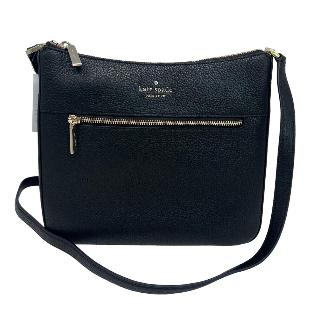 Kate Spade Leila Black Pebble Leather Swingpack Crossbody Bag KB648