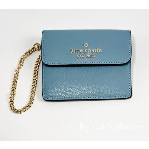 budbringer samarbejde kom videre Kate Spade Madison Saffiano Leather KC591 Mini Wallet with Chain Polished  Blue - Kate Spade wallet - | Fash Brands