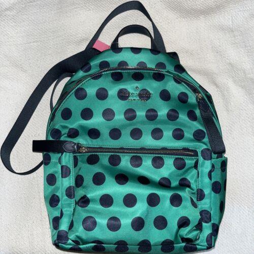 Kate Spade Chelsea Medium Nylon Green Delightful Dot Backpack