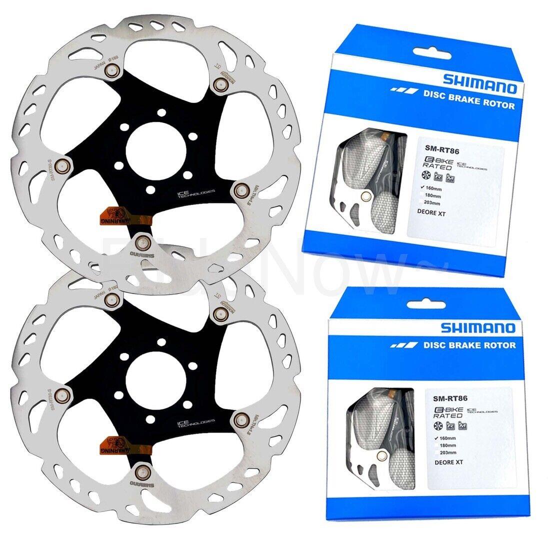 2x Shimano XT Ice-tech SM-RT86 6 Bolts Disc Brake Rotors