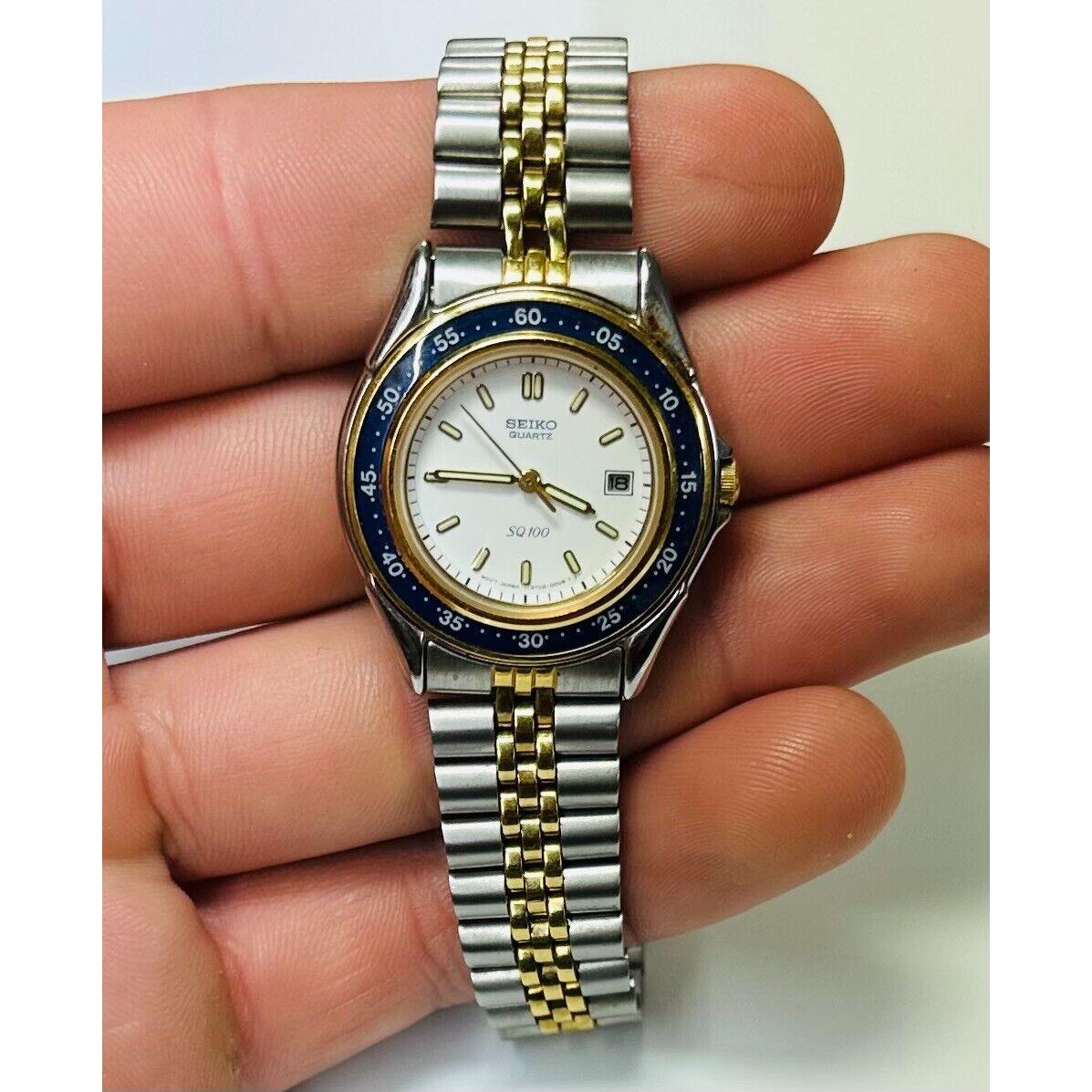 Women`s Two Toned Seiko Quartz Watch 3Y02-QB60