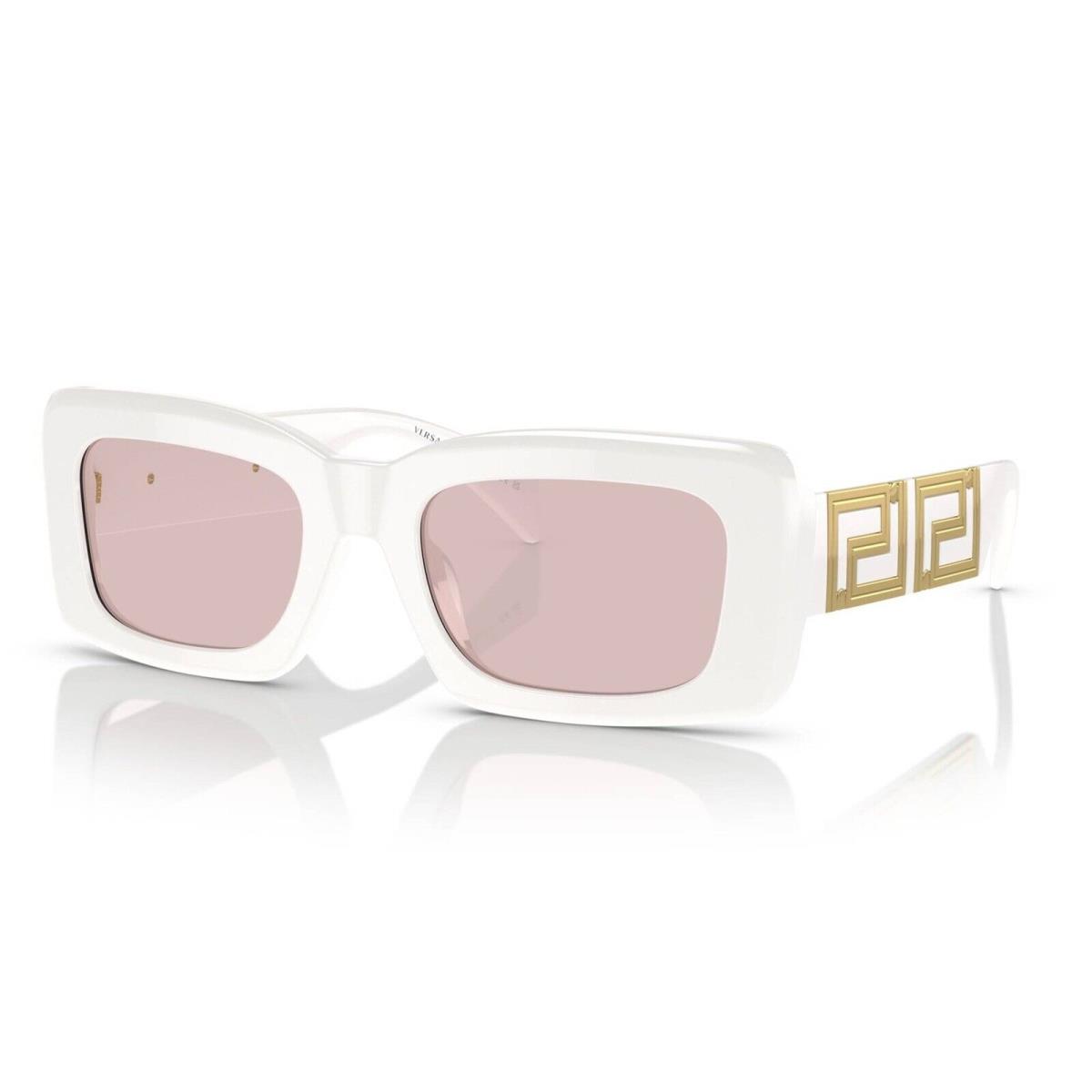 Versace Sunglasses VE4444U 314/5 White Gold Pink Rectangular Unisex