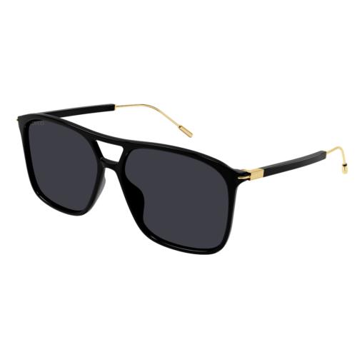 Gucci Sunglasses GG 1270S-001 Gold Black W./gray Lens 60mm