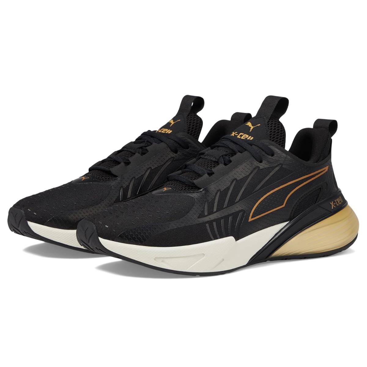 Woman`s Sneakers Athletic Shoes Puma X-cell Action Molten Metal - Puma Black/Puma Gold/Warm White