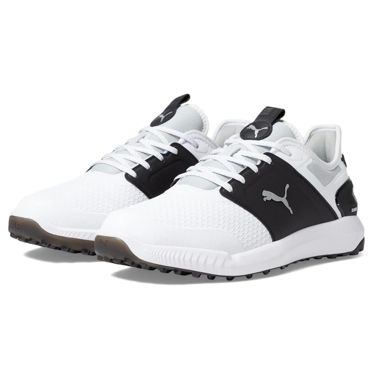 Man`s Sneakers Athletic Shoes Puma Golf Ignite Elevate Golf Shoes Puma White/Puma Black/Metallic Silver