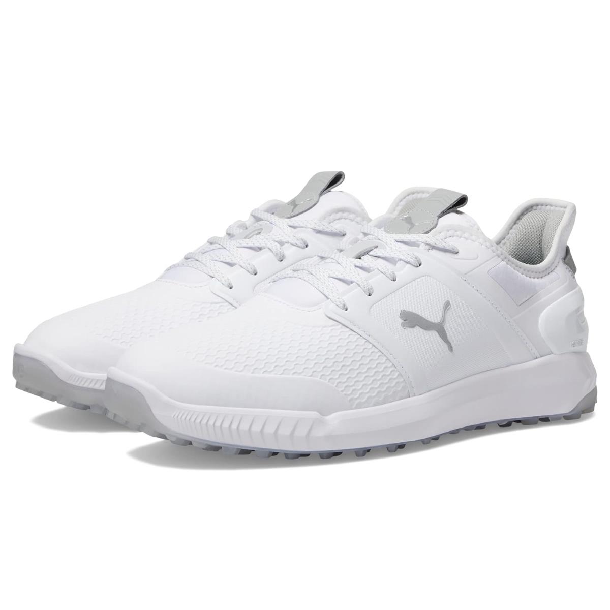 Man`s Sneakers Athletic Shoes Puma Golf Ignite Elevate Golf Shoes Puma White/Puma Silver